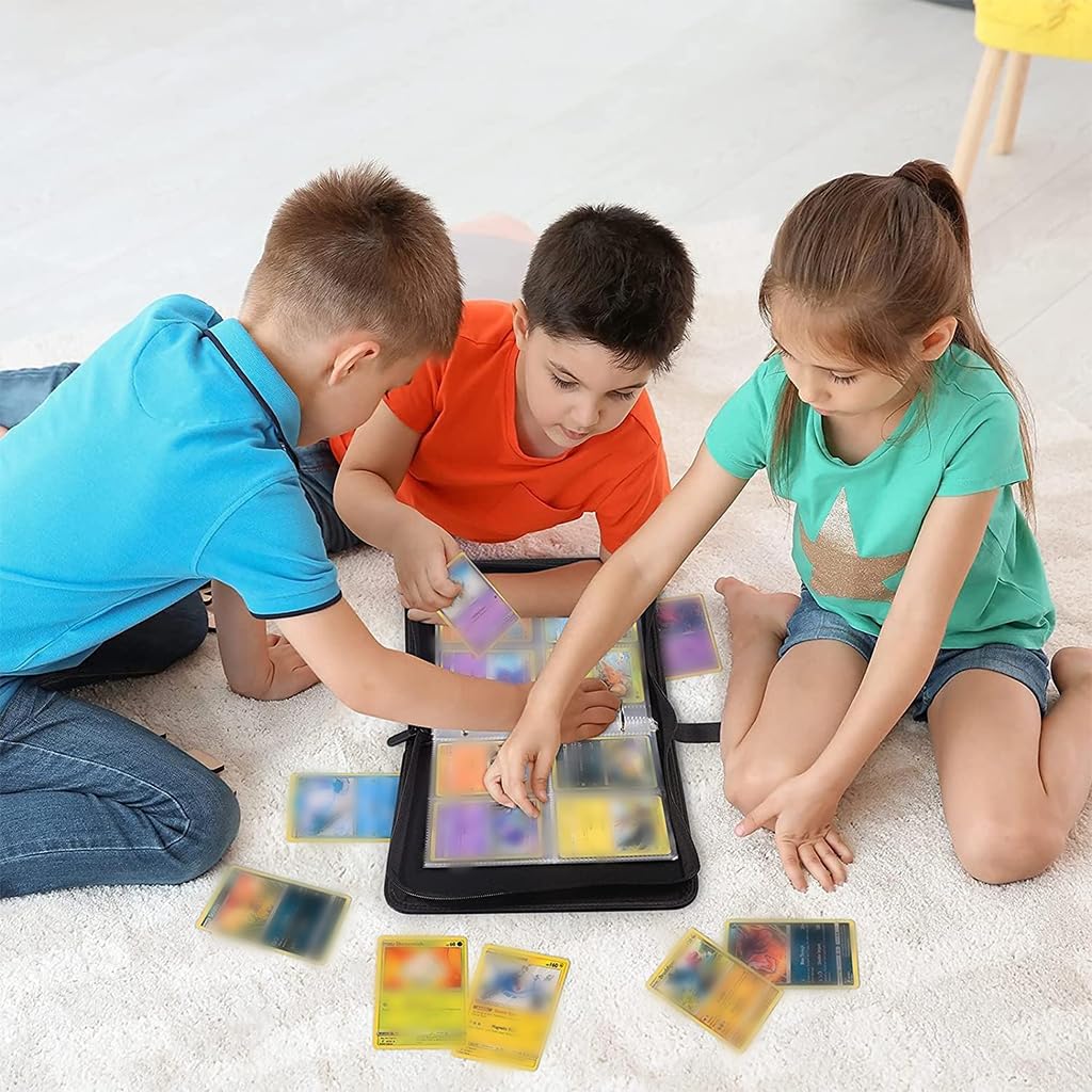 PATPAT Poke-mon Game Card Binder for 400 Cards Trading Cards Holder Organizer, Poke-mon Cards Collection Bag Game Cards Binder Case, Game Cards Case Gifts for Kids Boys Girls PATPAT Poke-mon Game Card Binder for 400 Cards Trading Cards Holder Organizer, Poke-mon Cards Collection Bag Game Cards Binder Case, Game Cards Case Gifts for Kids Boys Girls